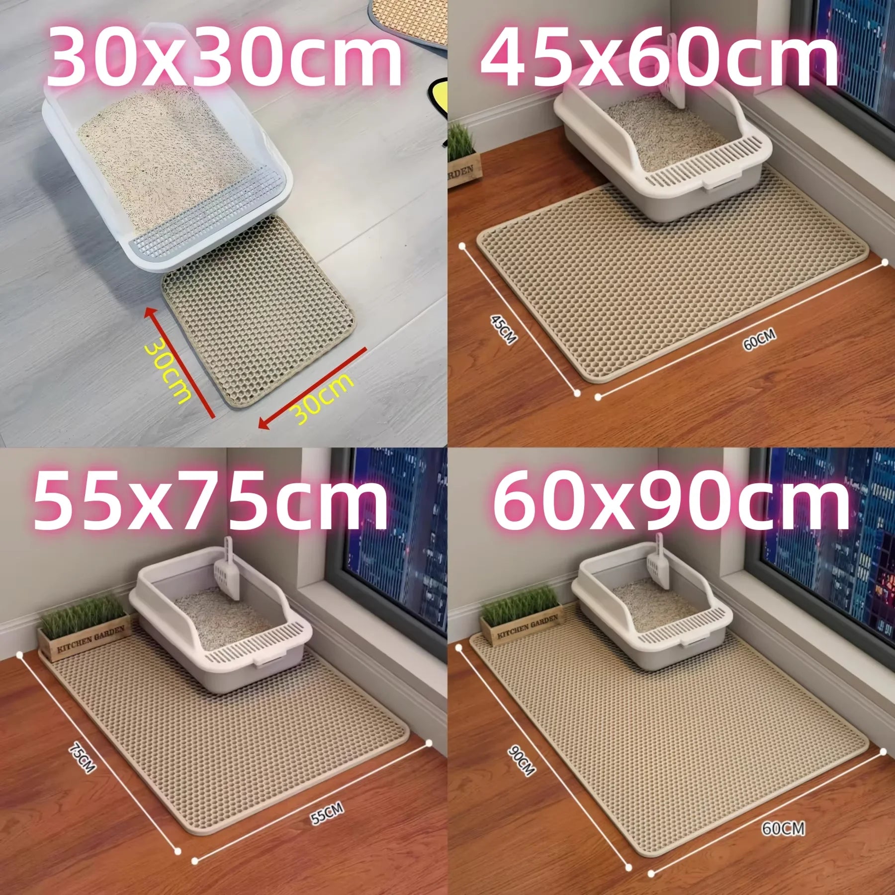 Alfombra para Arena de Gatos Extra Grande – Resistente y Impermeable