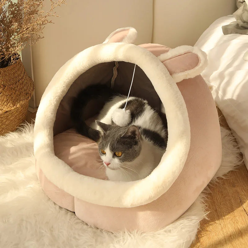 Cama Cueva para Gatos Deep Sleep – Plegable con Cojín Extraíble